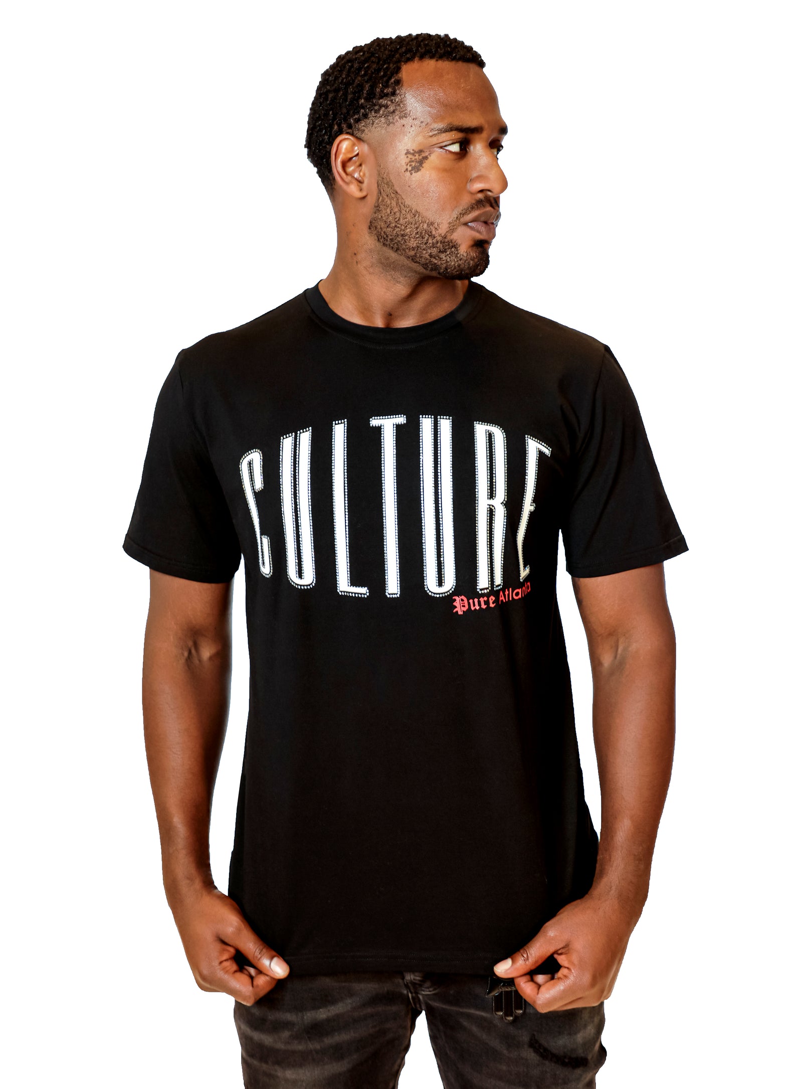 Pure Culture Diamond Tee in black – view 2 of 8