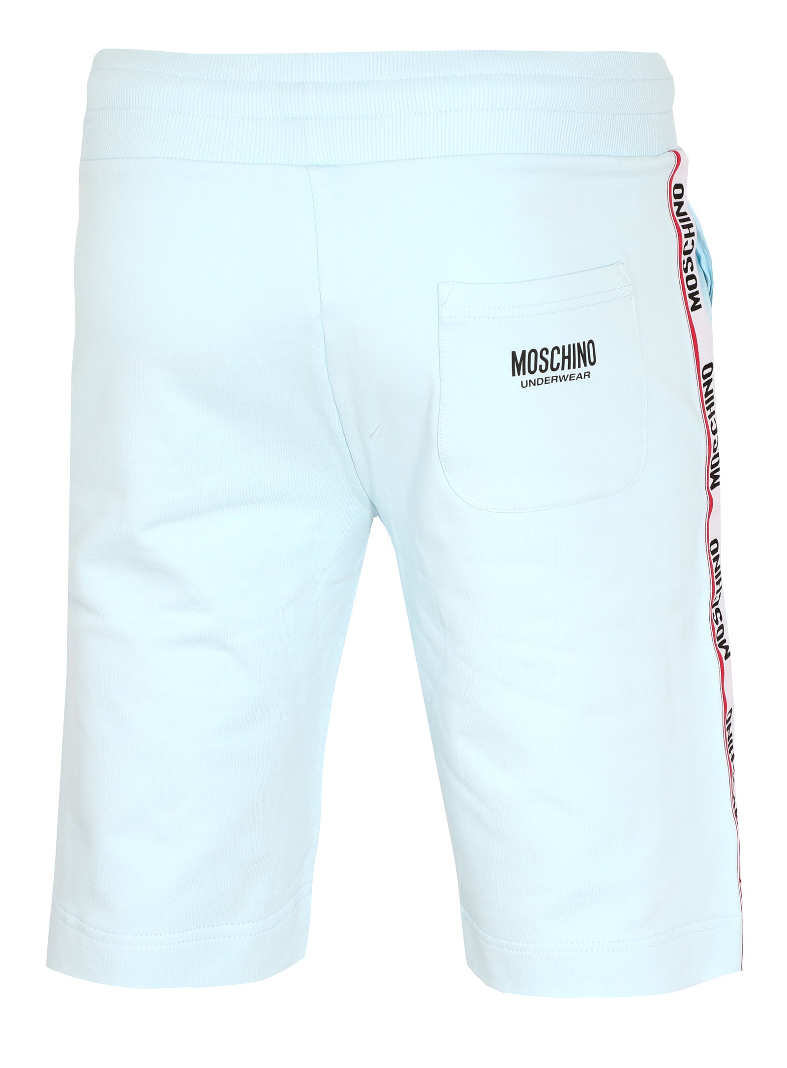 Moschino Side Stripe Logo Shorts in baby blue – view 3 of 3