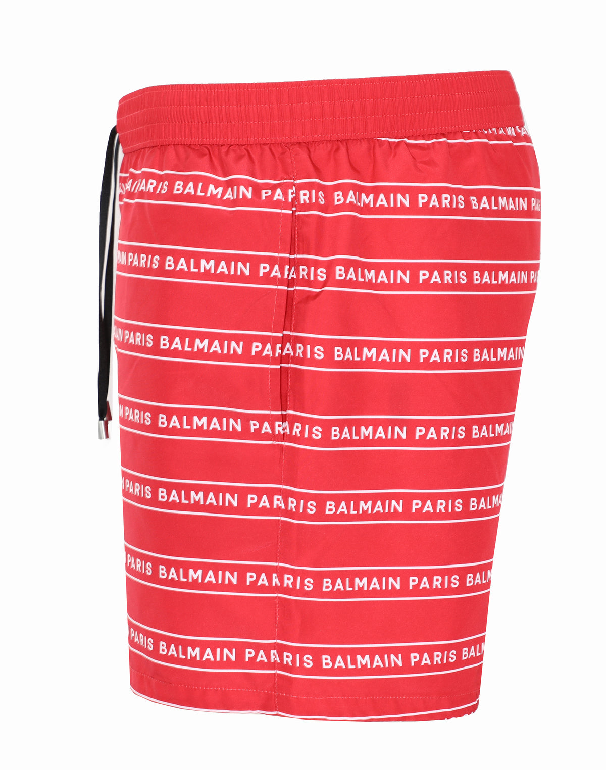 BALMAIN ALLOVER LOGO SWIM SHORT - RED|WHITE