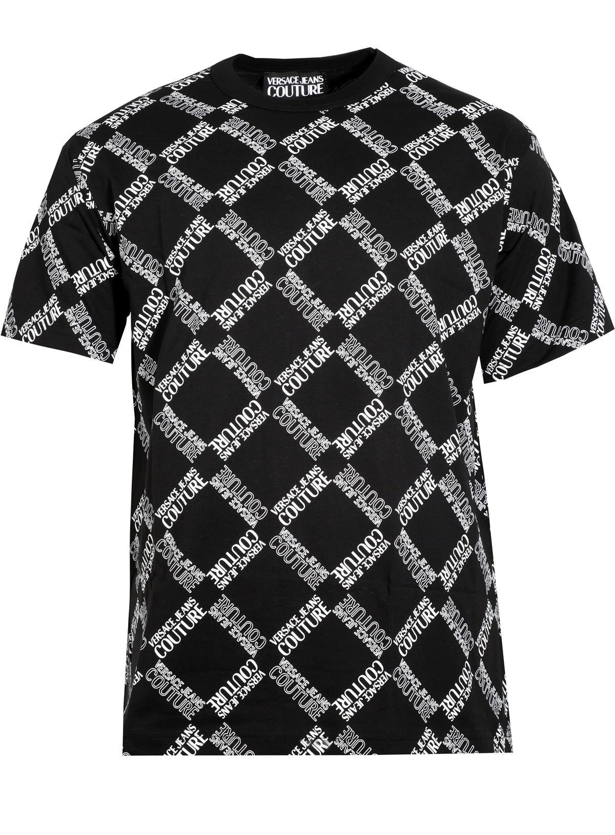 ALLOVER RHOMBUS IN COTTON JERSEY PRINT - BLACK