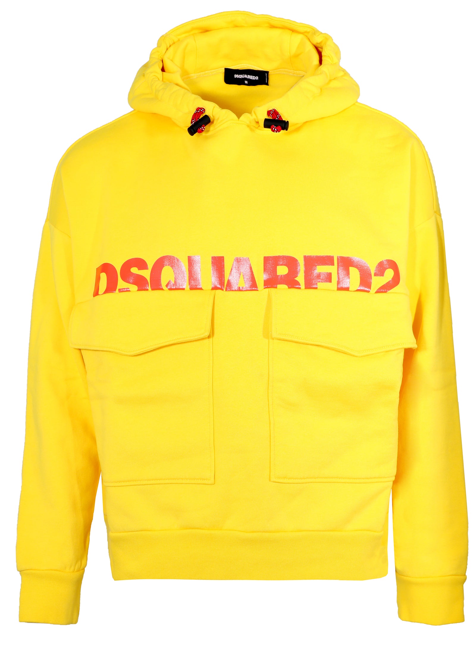DSQUARED2 Arctic Pocket Ski Hoodie in yellow – view 1 of 2