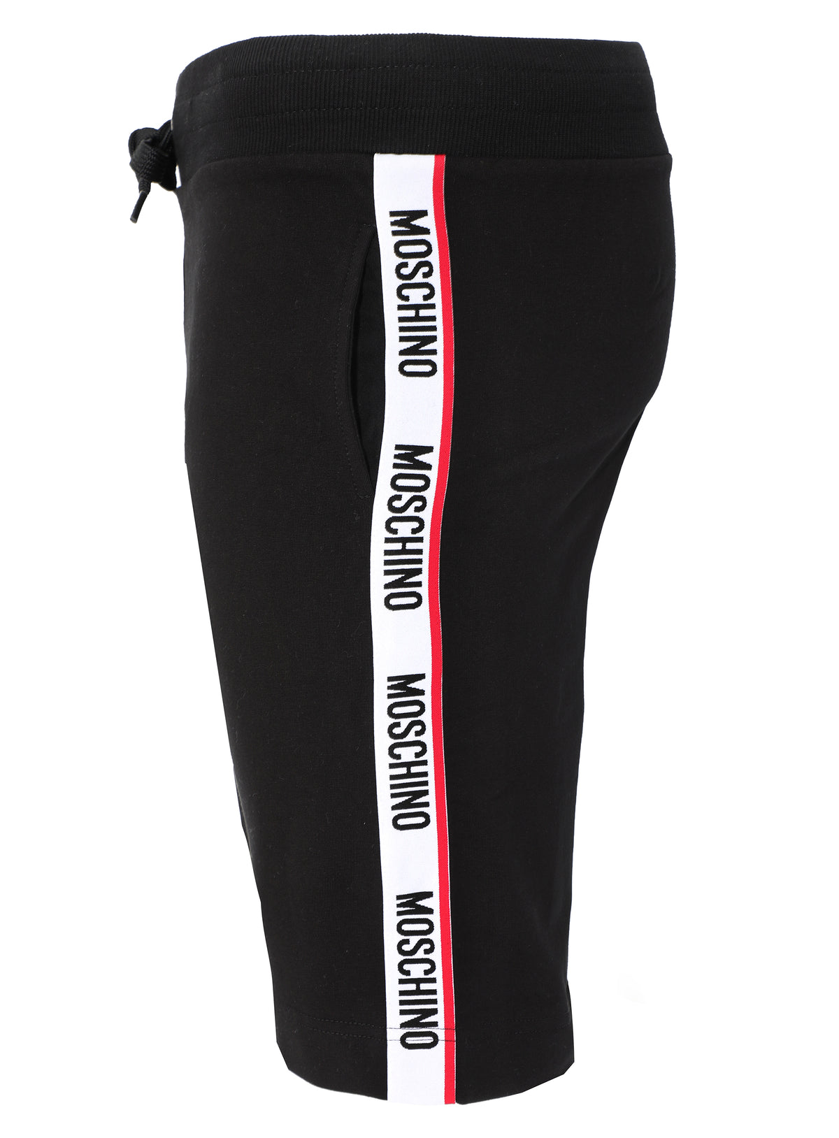 MOSCHINO LOGO BAND SHORTS - BLACK