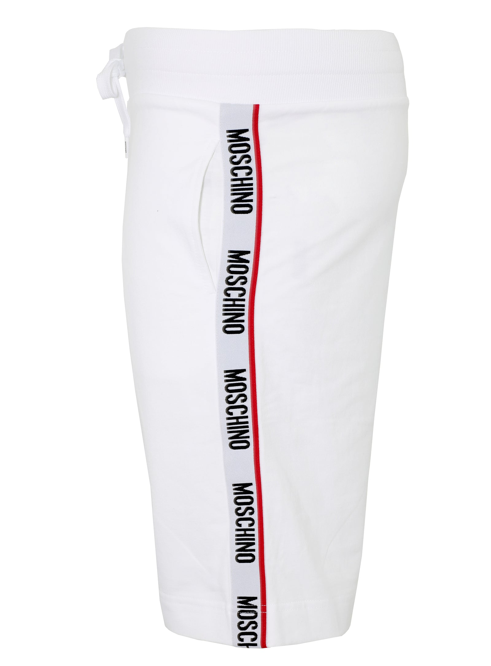 Moschino Logo Band Shorts in White – view 1 of 3