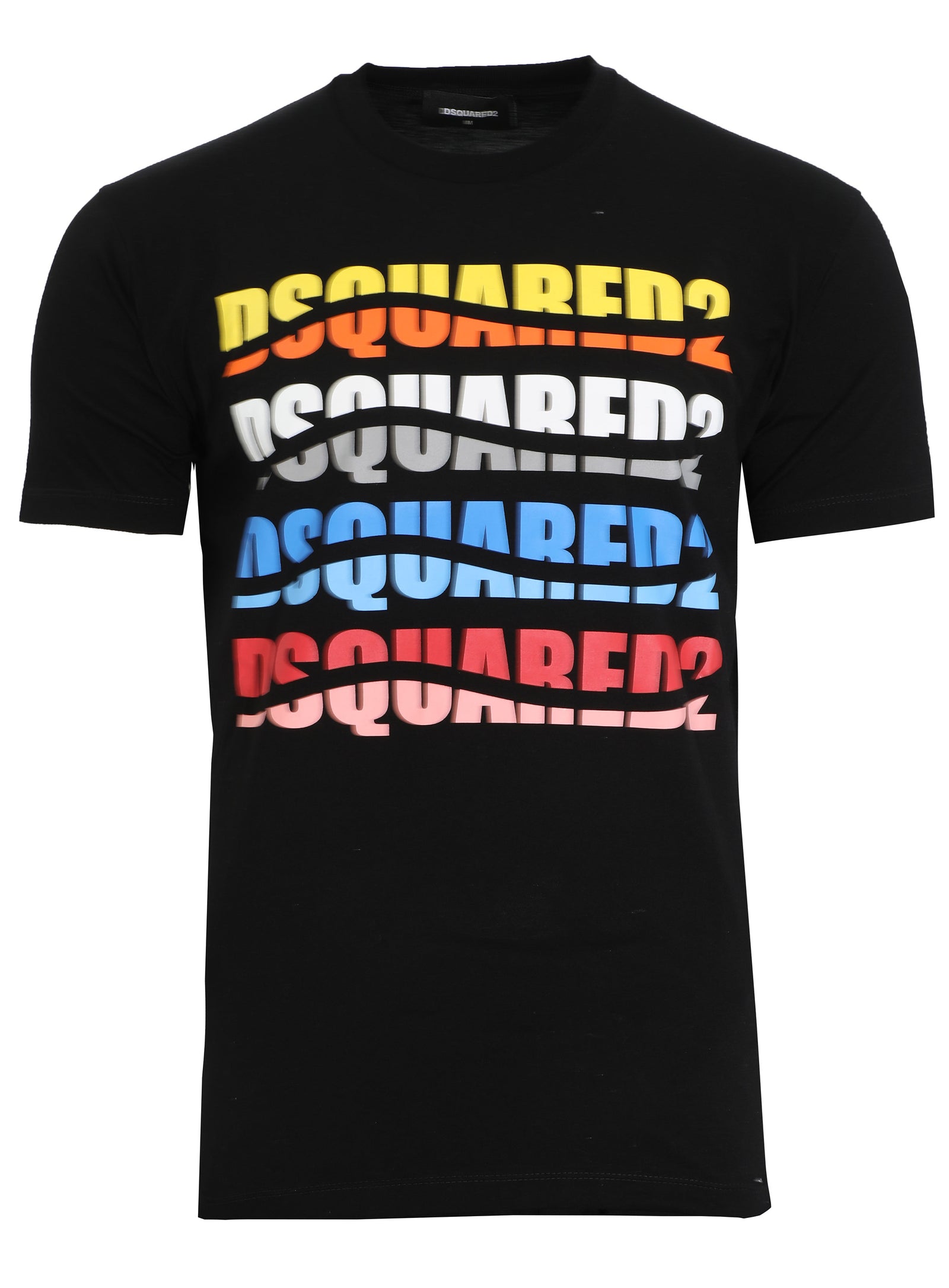 DSQUARED2 D2 Color Wave Tee in Black – view 1 of 2