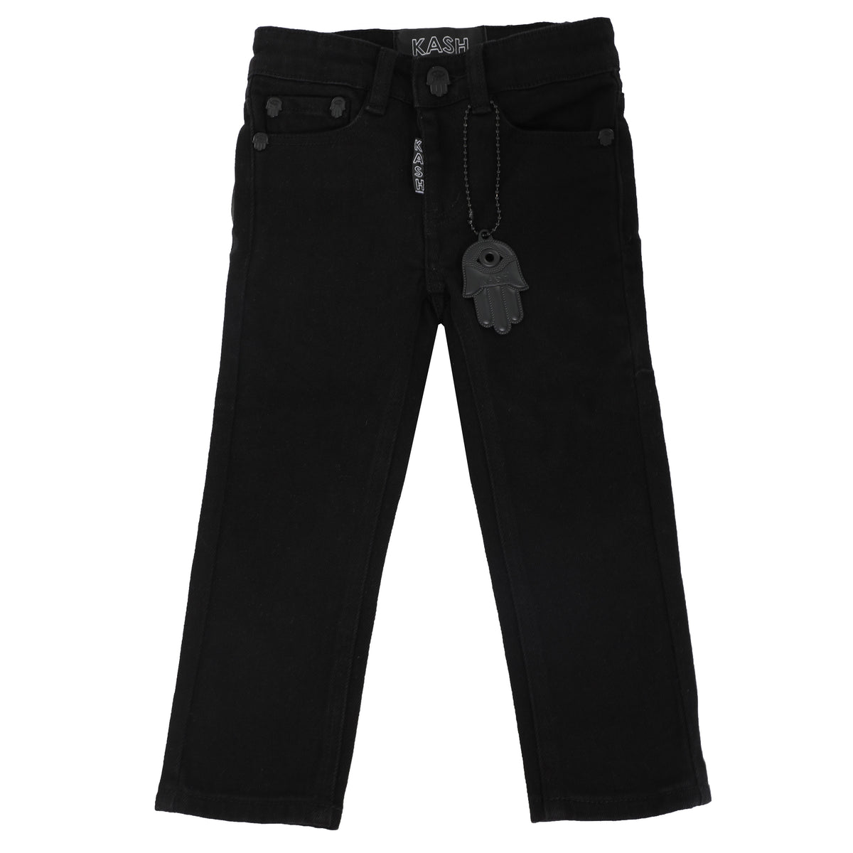KIDS KASH DENIM W| HAMSA POCKET - BLACK