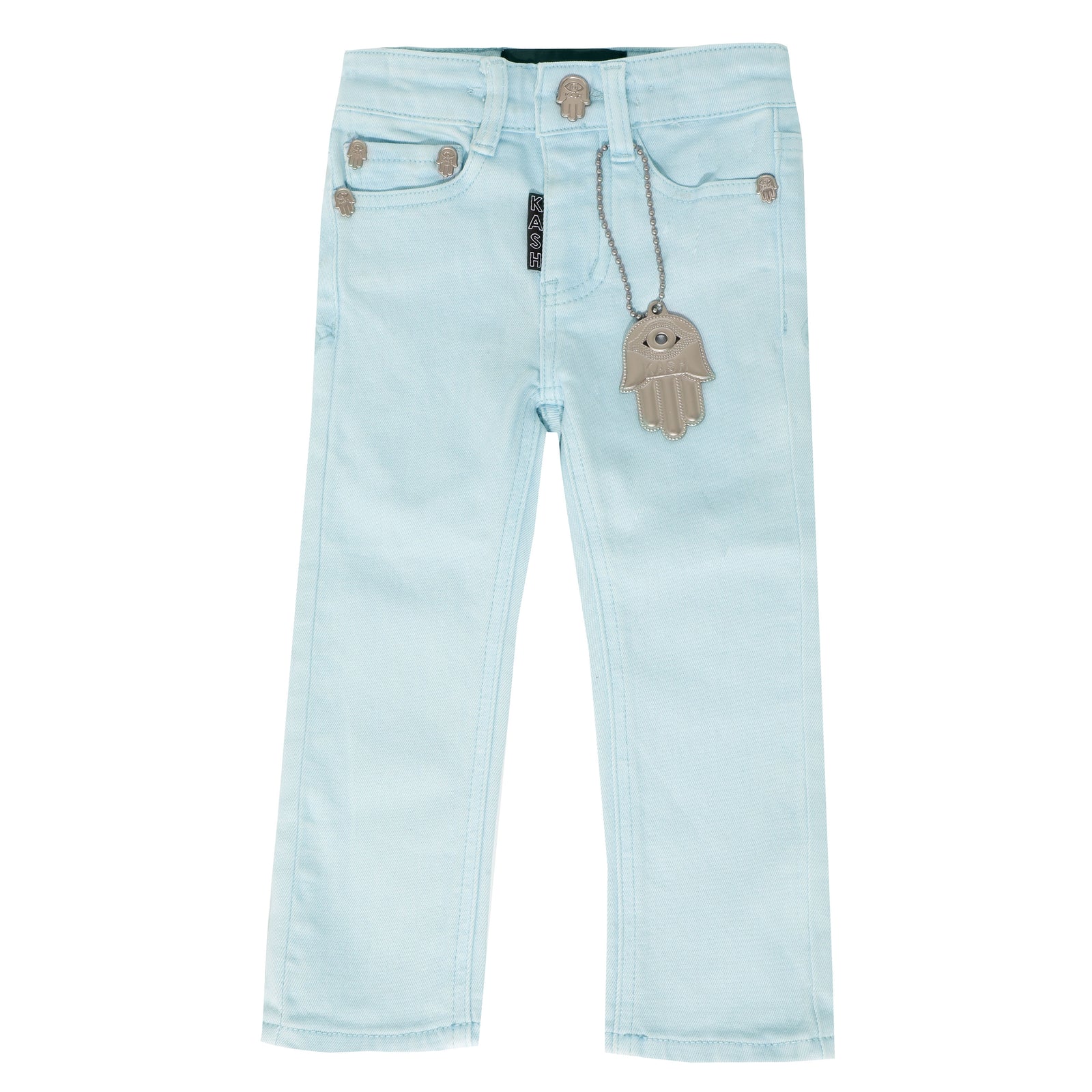 Kids KASH Denim w/ Hamsa Pocket - Blue