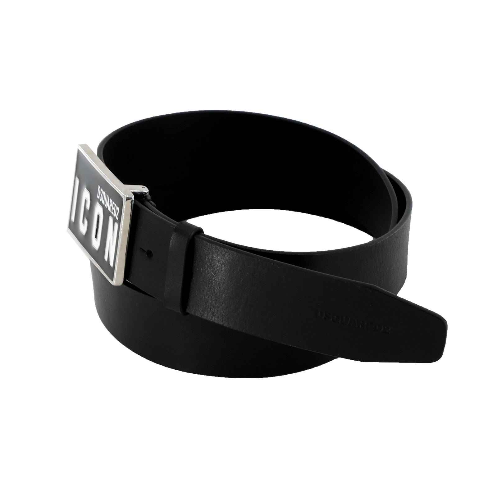 DSQUARED2 Be Icon Plaque Belt - Black – view 2 of 2