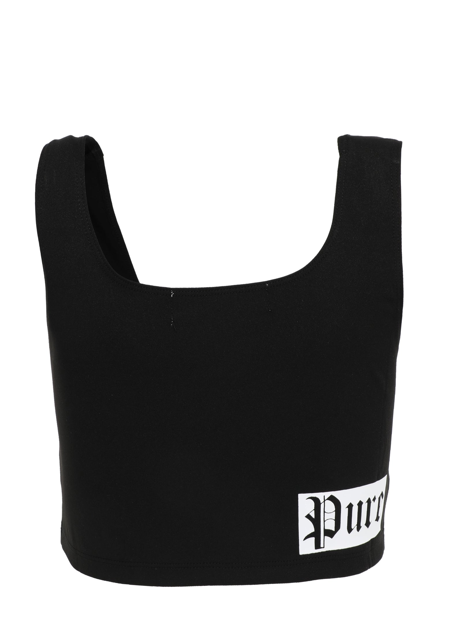 Women's Pure Cropped Tank Top in black – view 2 of 3