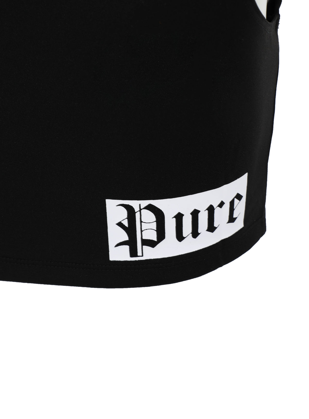 WOMEN'S PURE CROPPED TANK TOP - BLACK