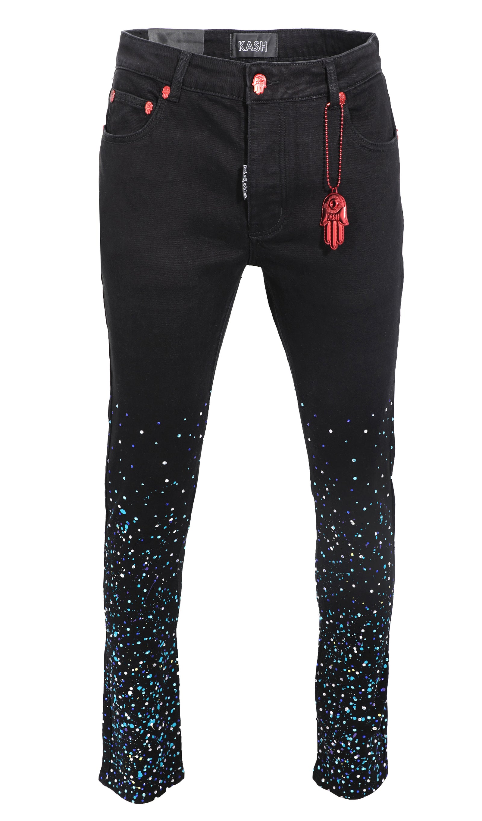 Kash Paint and Crystal Splattered Jacket in black – view 7 of 9