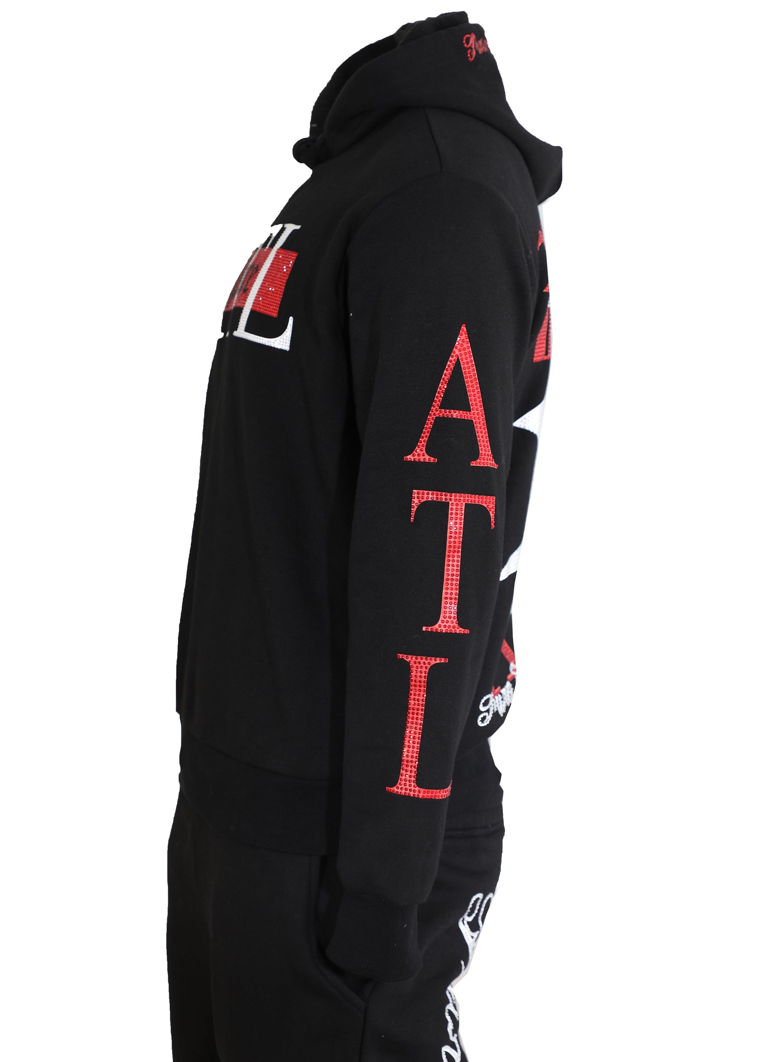 Pure Atlanta Culture Hoodie in black, men’s pullover hoodie – view 3 of 8