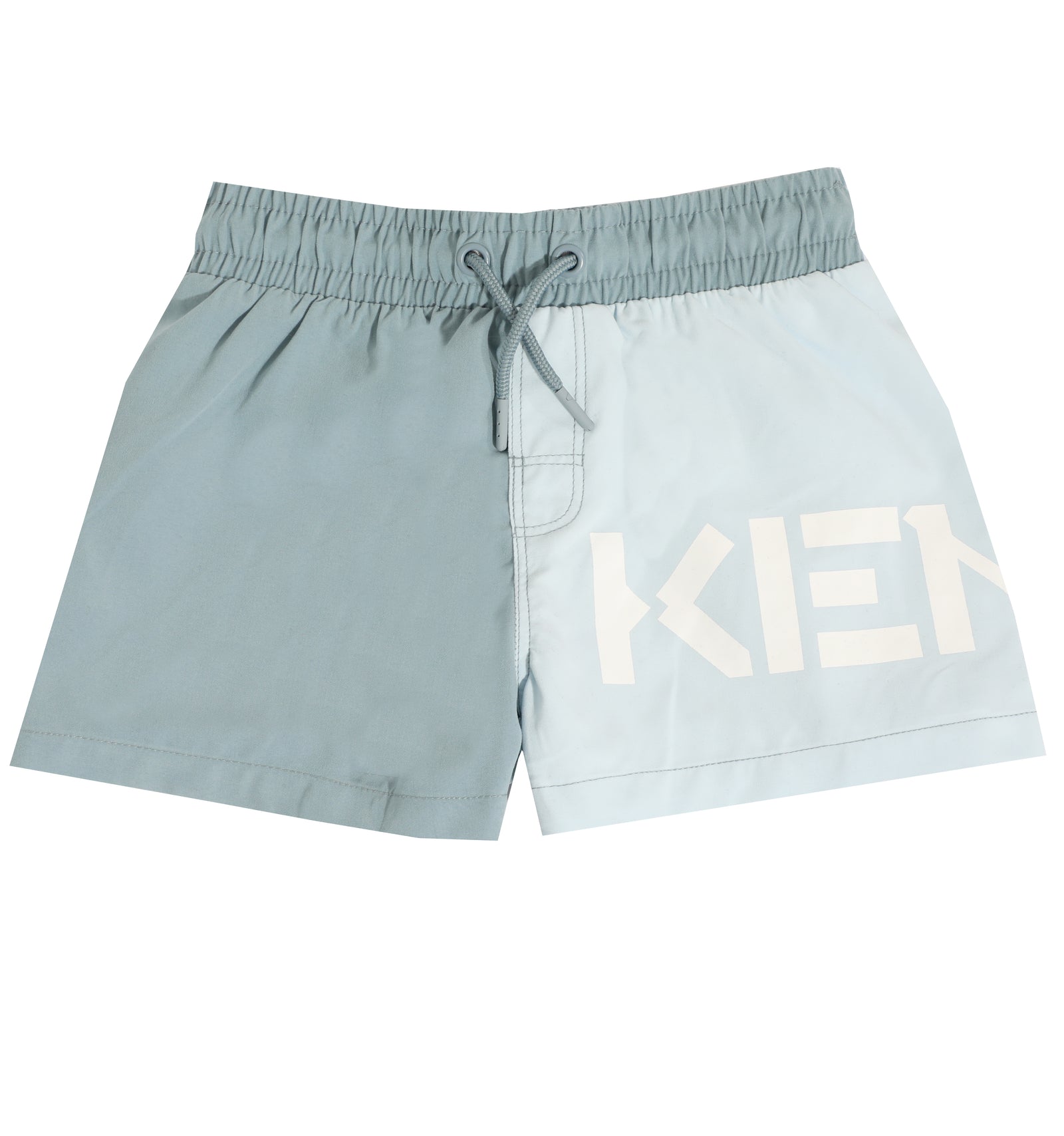Kenzo Colorblock Nylon Surfer Shorts with Logo in navy – view 1 of 2