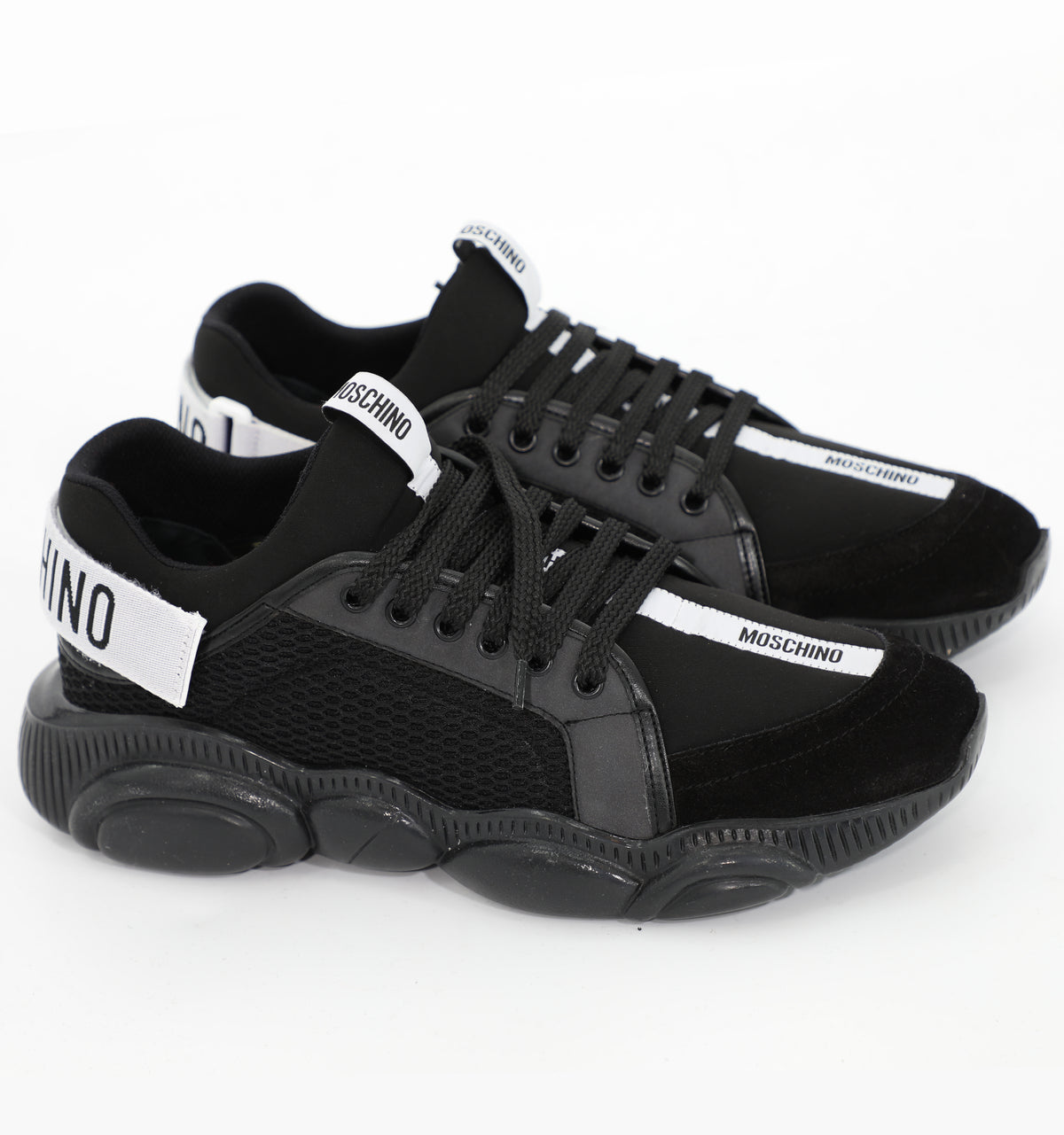 TEDDY SHOES SNEAKERS WITH STRAP - BLACK