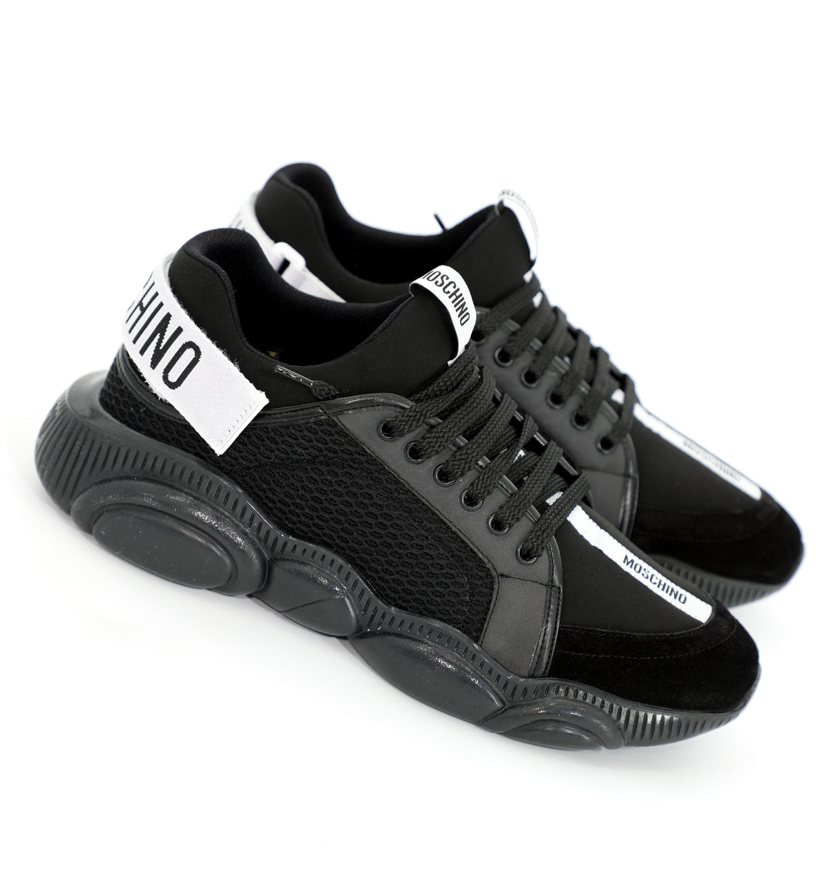 TEDDY SHOES SNEAKERS WITH STRAP - BLACK