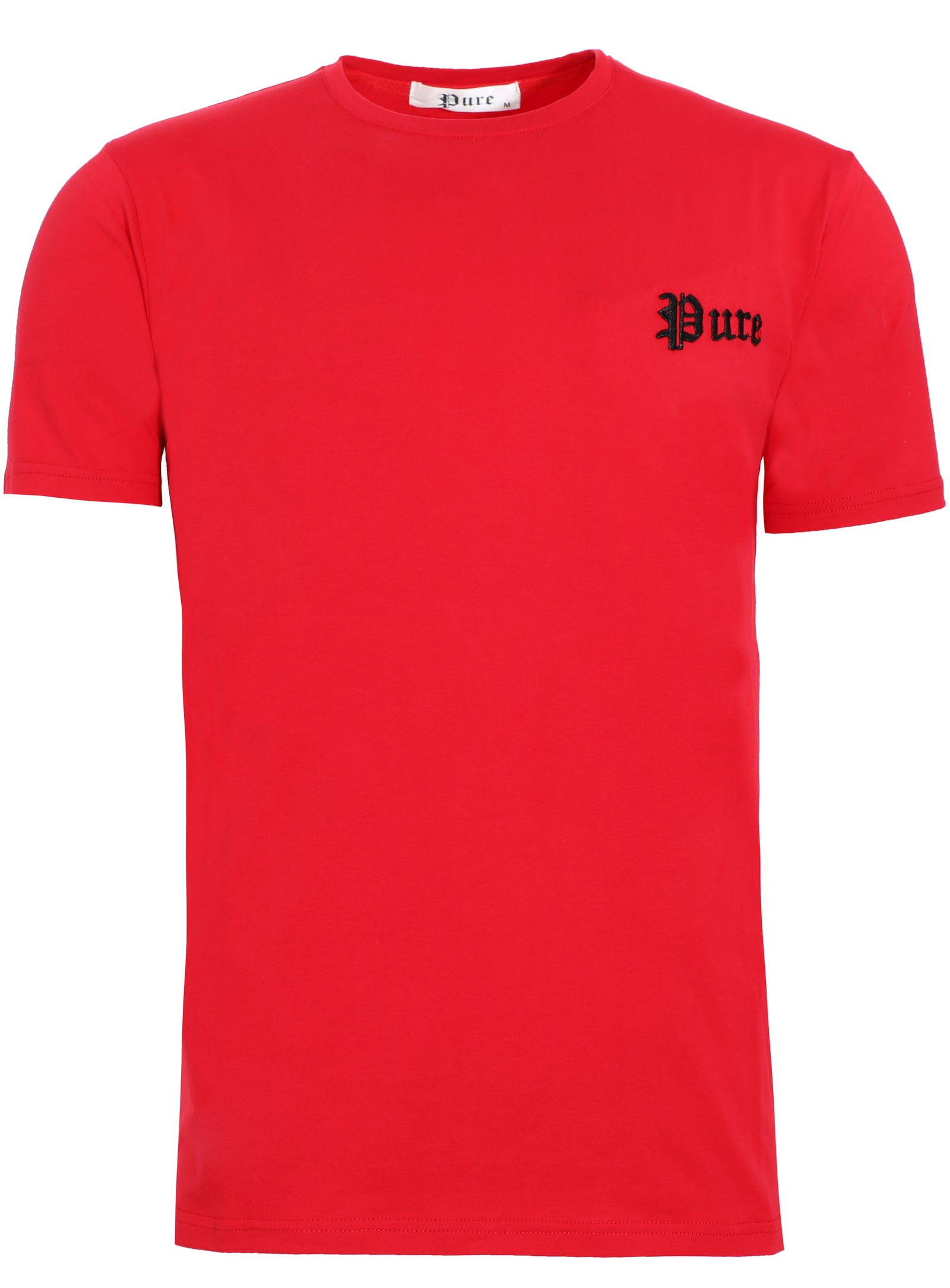 Embroidered Short Sleeve Pure Tee in red – view 1 of 6