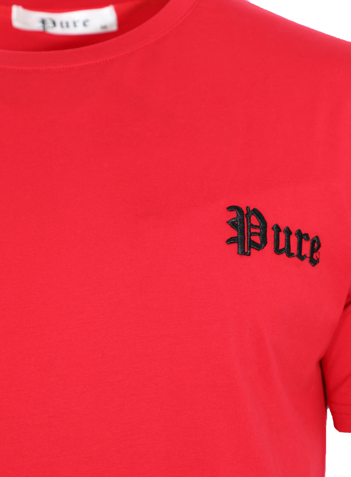 Embroidered SS Pure Tee - Red