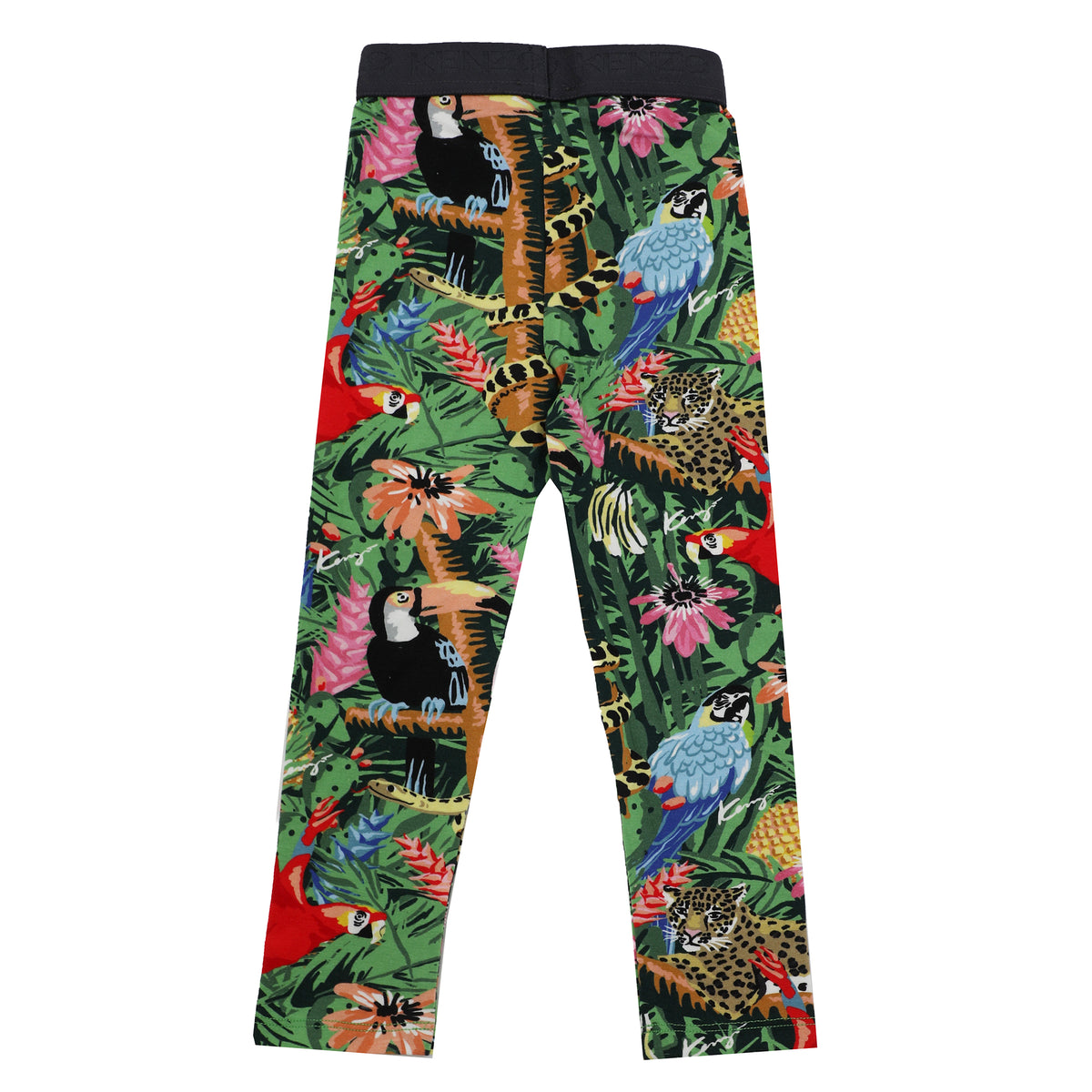 COTTON ALL OVER TROPICAL LEGGINGS W| ELASTIC WAIST - MULTI