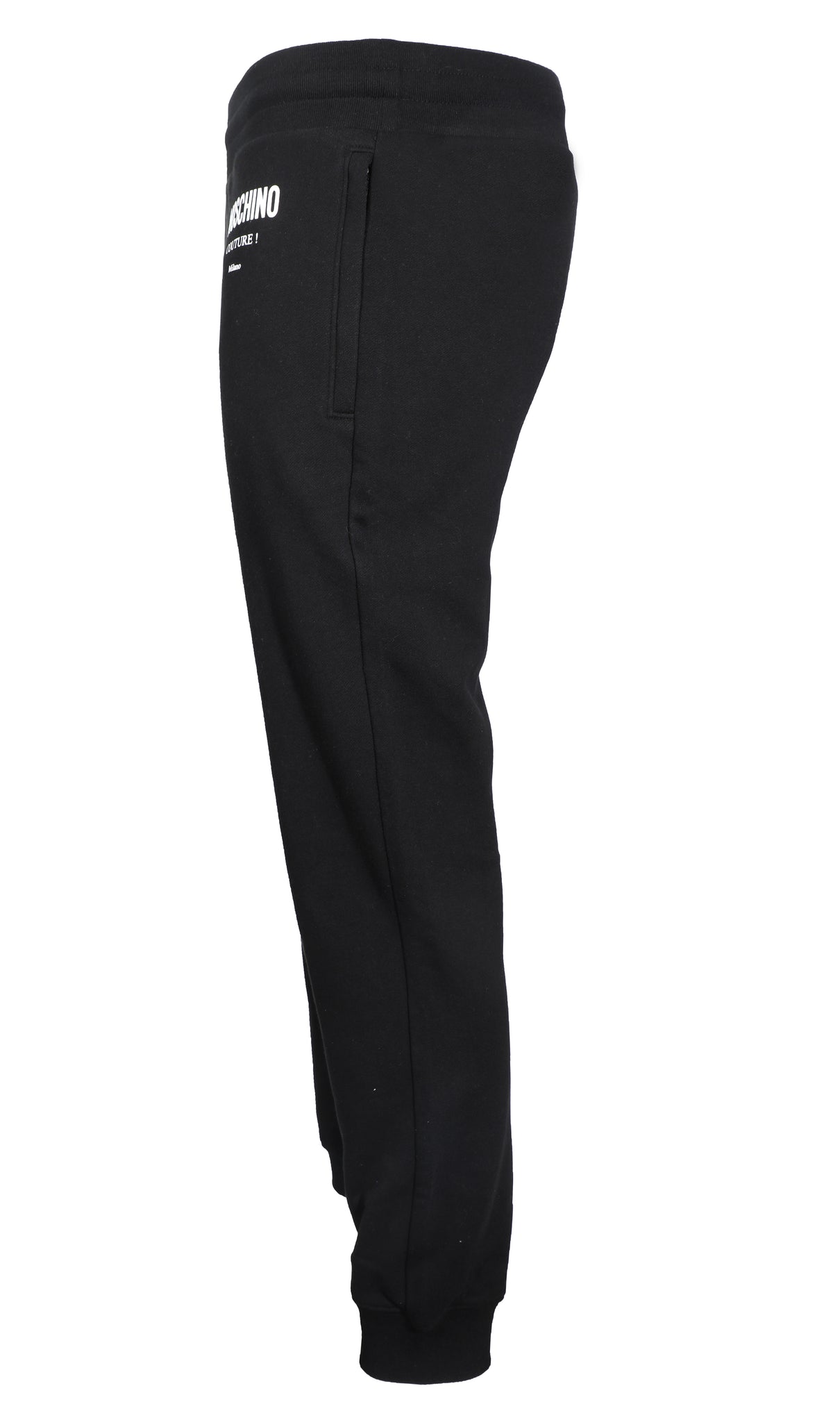 MOSCHINO LOGO SWEATPANTS W/ WHITE TEXT-BLACK