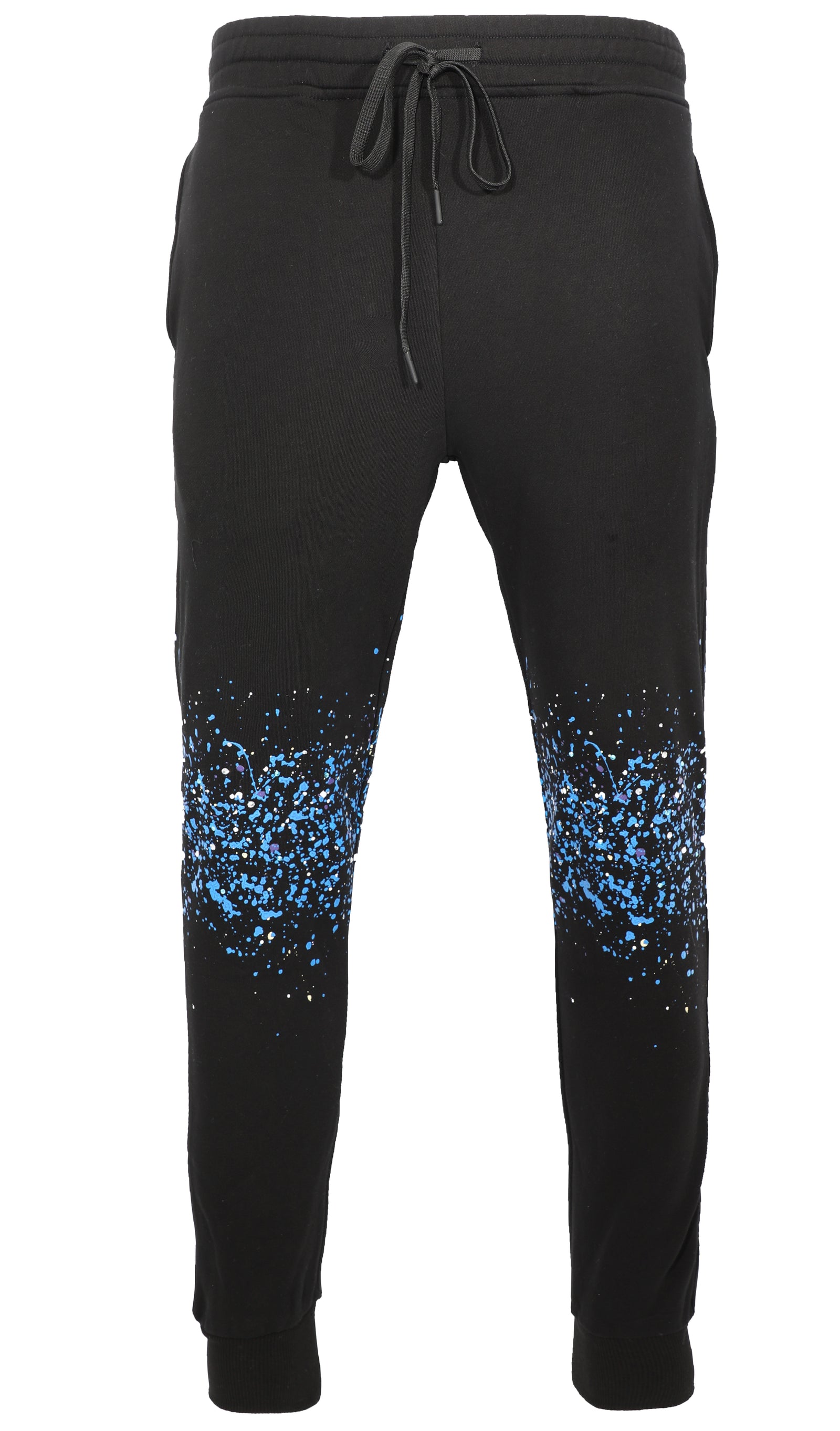 Kash Paint and Crystals Splattered Sweatpants in black – view 1 of 4