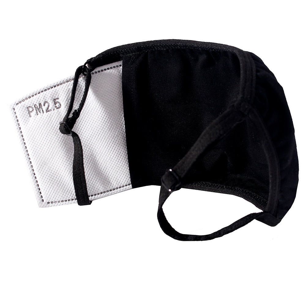 FASK Skull Cotton 2.0 Stoned Mask with Interchangeable Filter and Adjustable Size Strap-Black