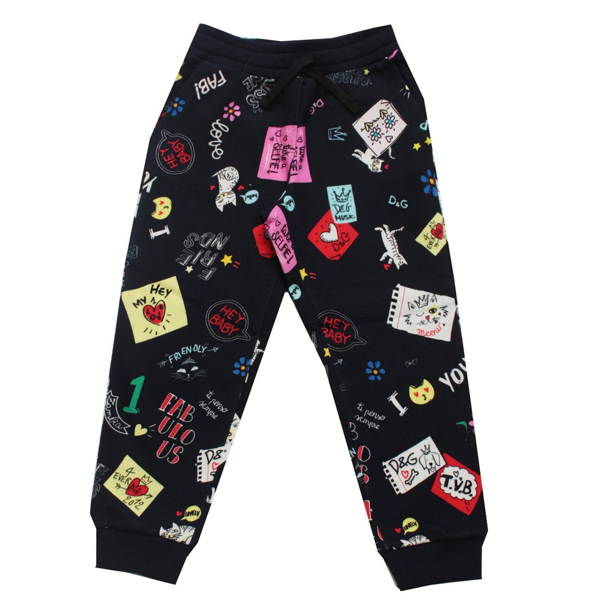 Kids-Girls Back to School Joggers-Black