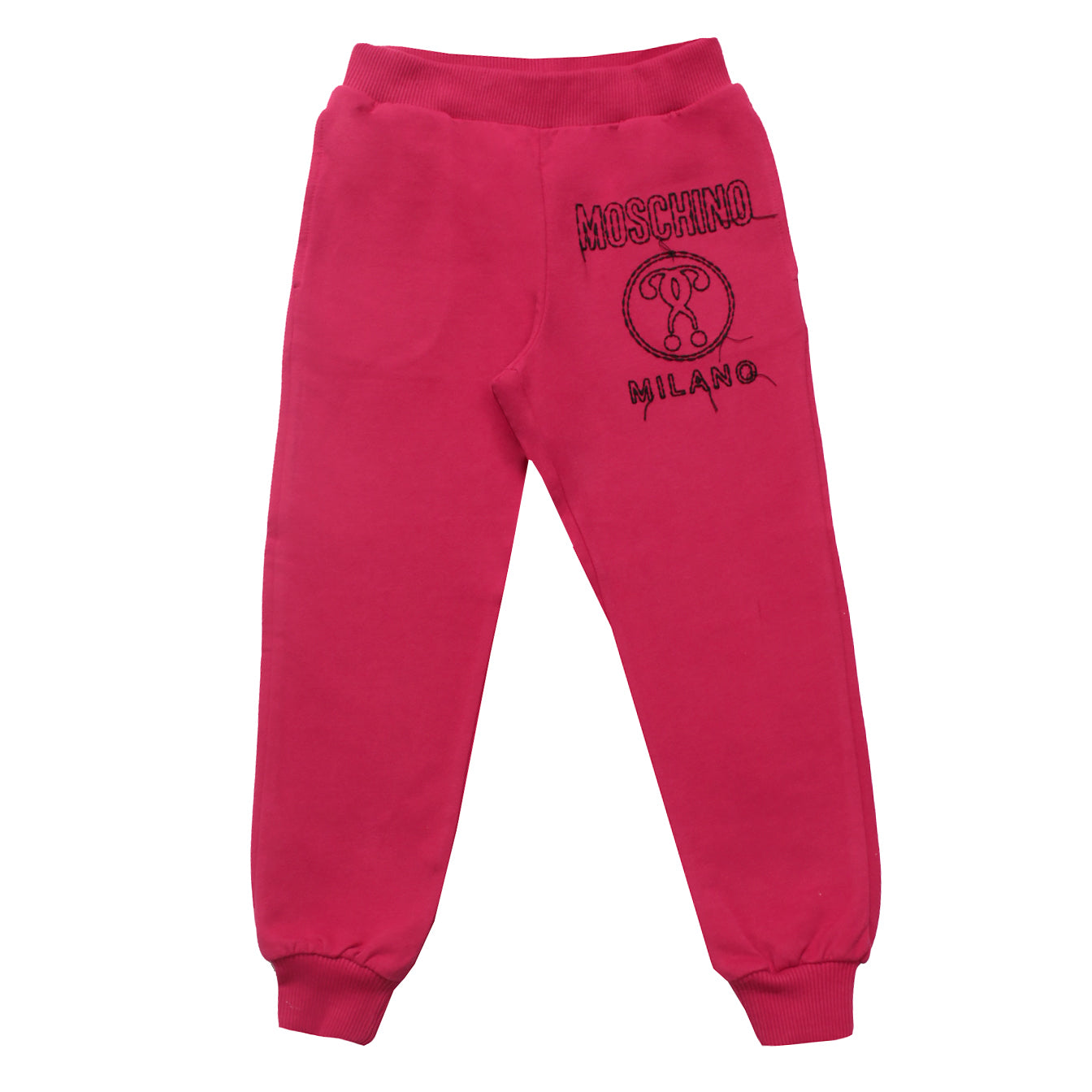 Moschino Kids Girls Jogging Pants with Logo in fuchsia – view 1 of 3