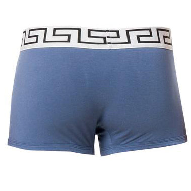 Versace men's Grecian logo boxer briefs in light blue — alternate view 3