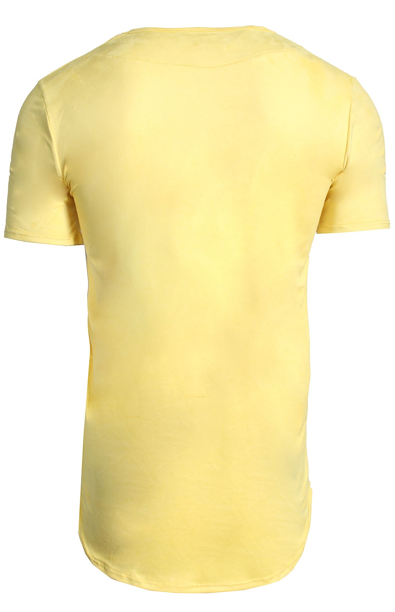 Kash Elongated Stretch Suede Tunic in yellow – view 2 of 4