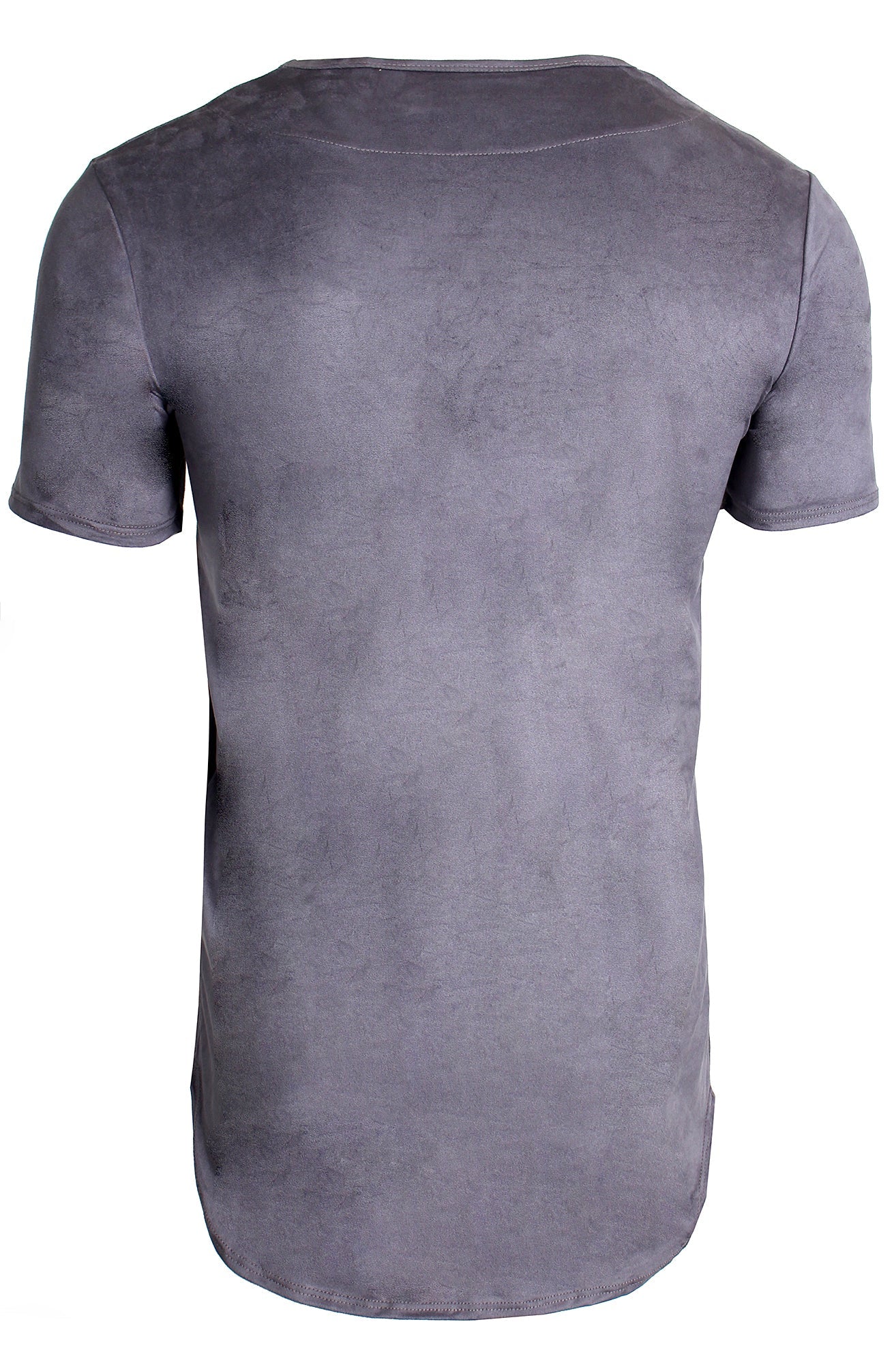 Kash Elongated Stretch Suede Tunic in charcoal – view 2 of 2
