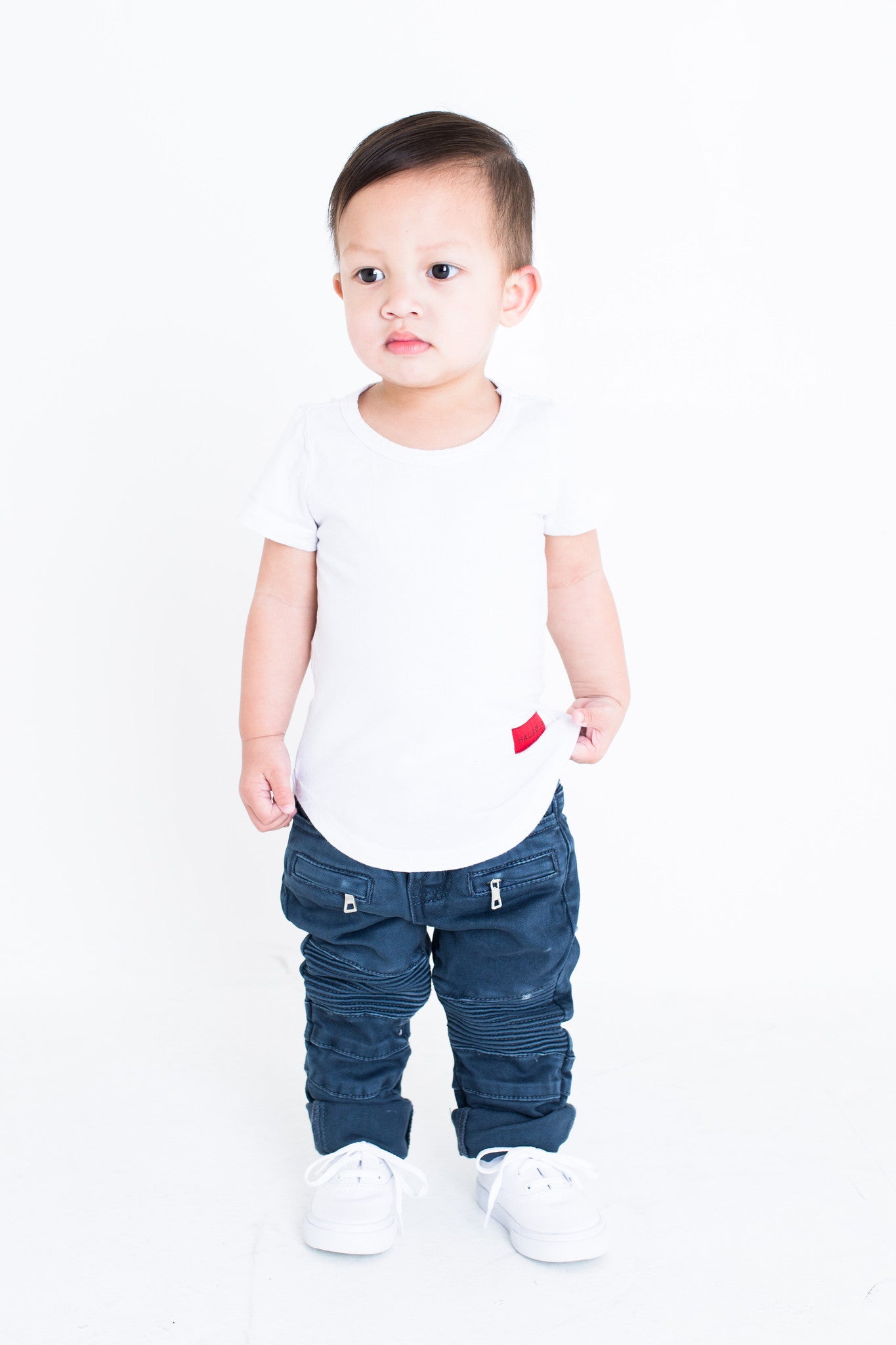Haus of JR Navy Shores Biker Denim in navy – view 1 of 3