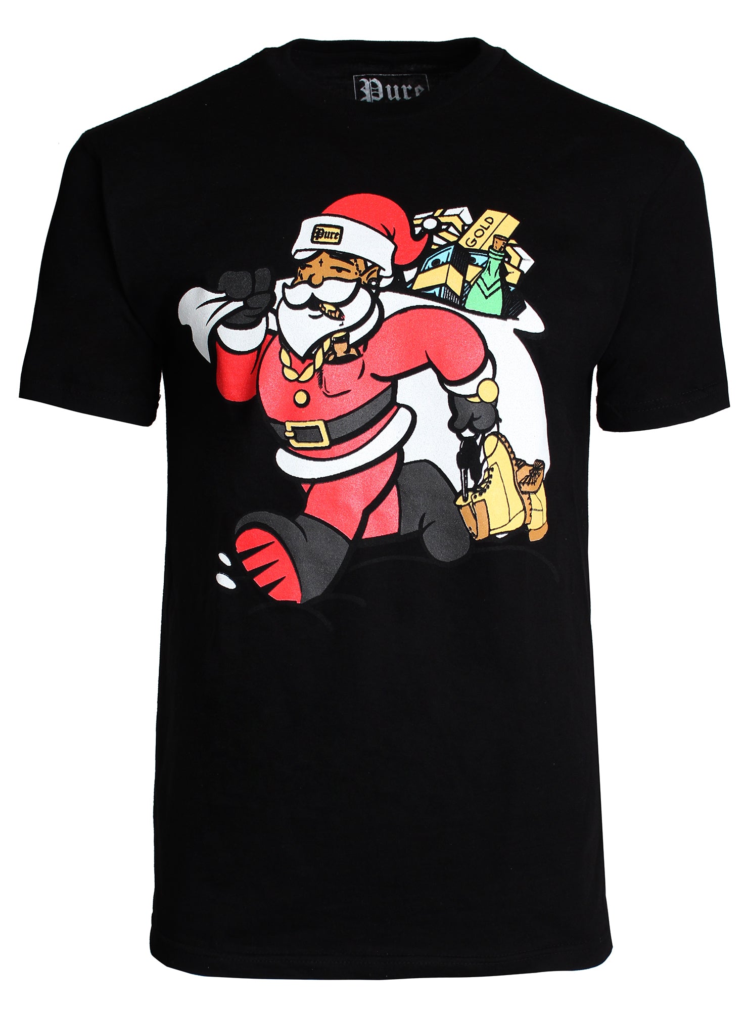 Pure Trap Santa Tee in black – view 1 of 2
