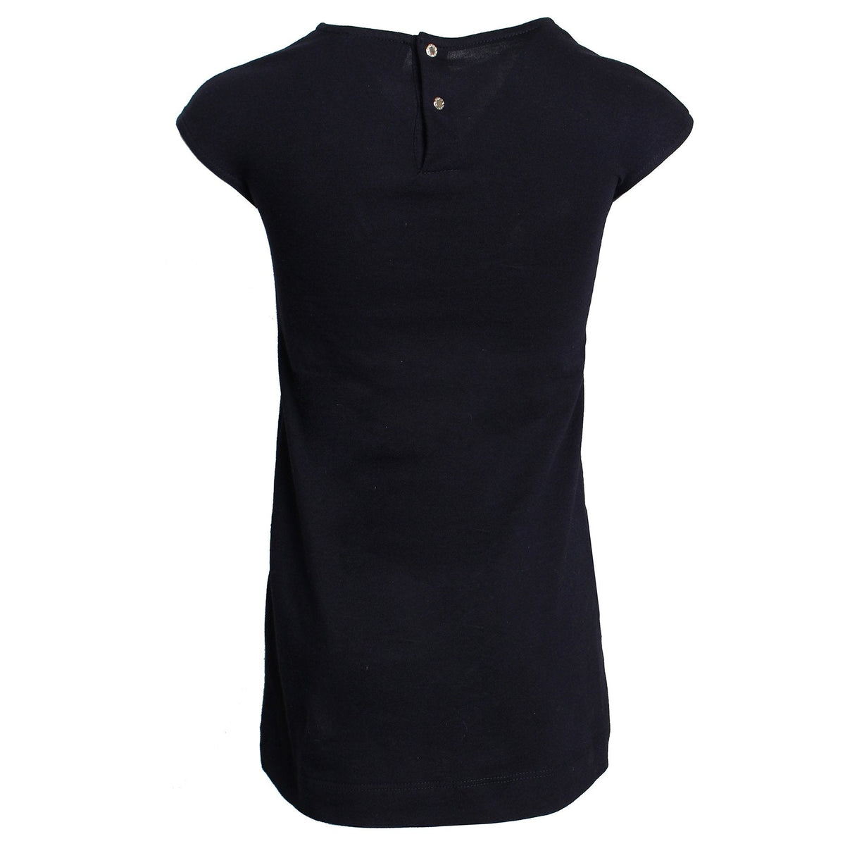 Kids-Girls Bap Sleeve Dress with Medusa Logo-Navy