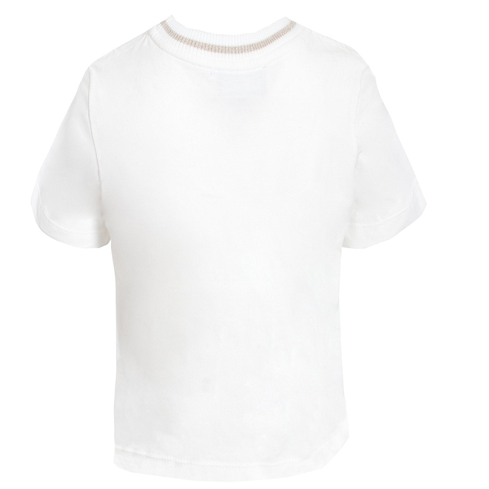 Young Versace girls short sleeve Medusa logo tee in white — alternate view