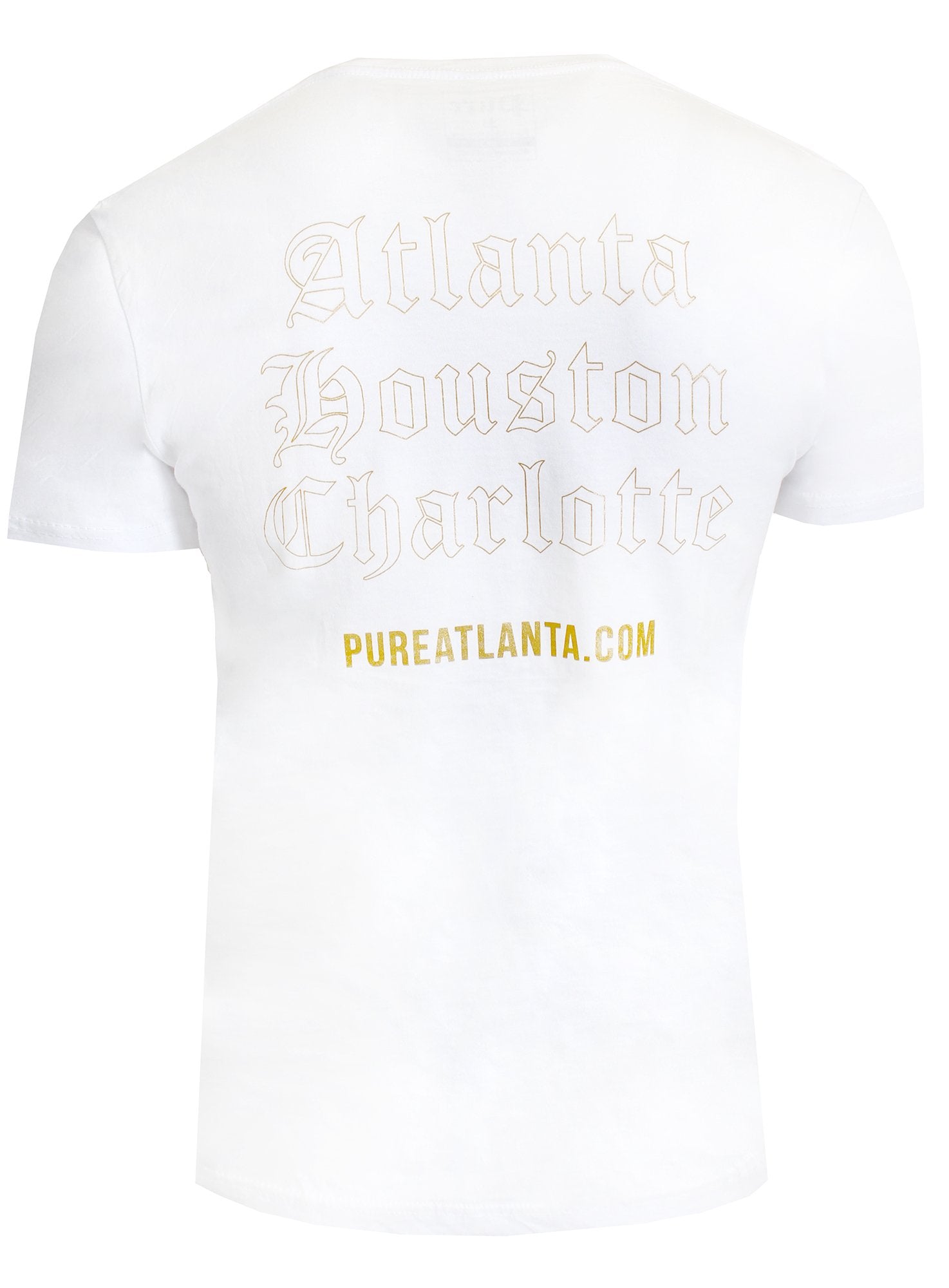 Pure International Currency graphic tee in white — alternate view