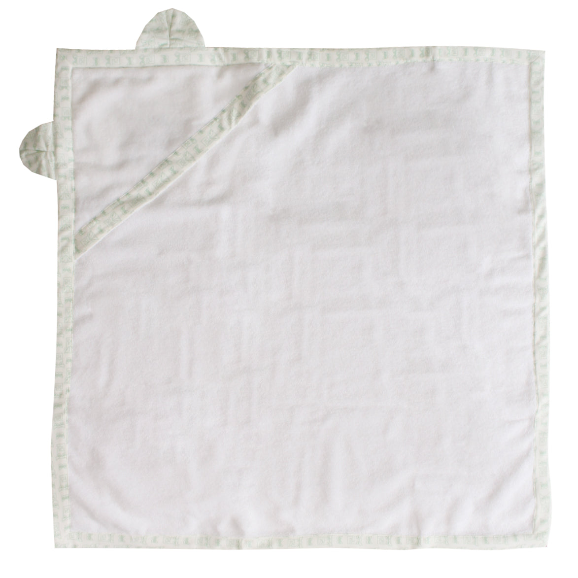 Fendi Baby Hooded Towel in white and green – view 2 of 4