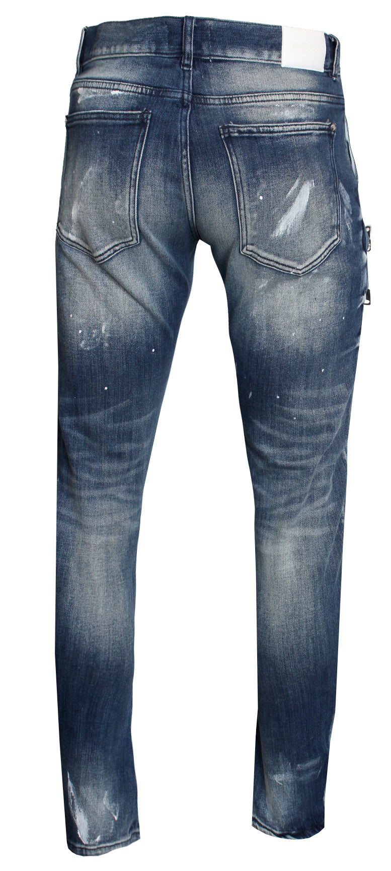 MacKeem Enzo denim jacket with paint drip — alternate view 4