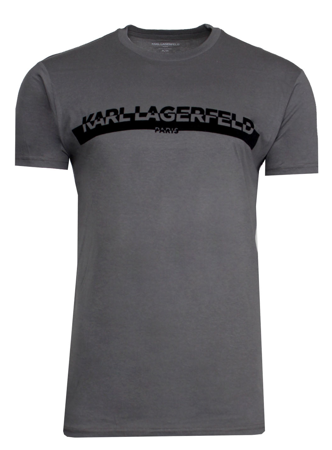 Karl Lagerfeld Men's Short Sleeve T-Shirt in charcoal – view 1 of 2