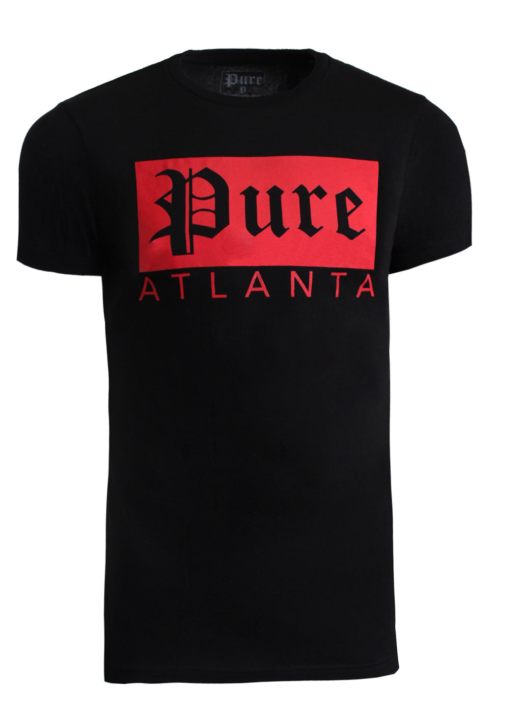 Pure Atlanta Rectangle Logo Tee in black – view 1 of 2