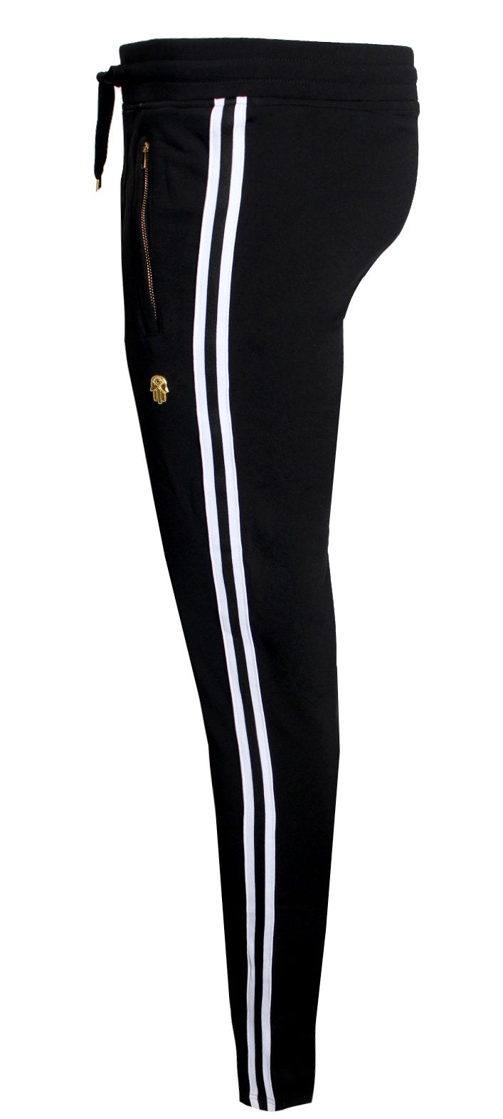Kash Men's Track Jacket with Side Stripes in black – view 4 of 6