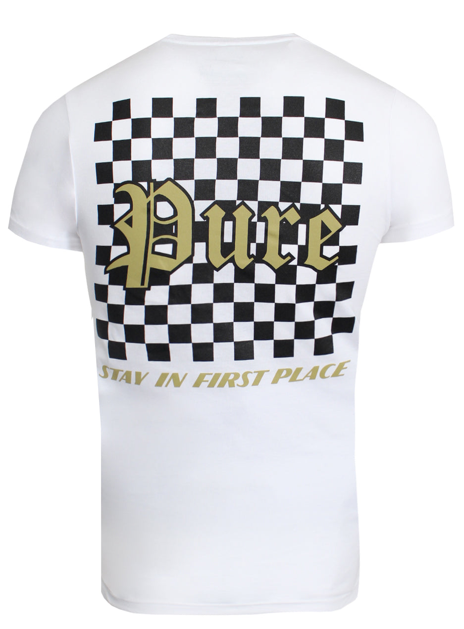 Pure "Stay in First Place" Tee in white – view 1 of 3