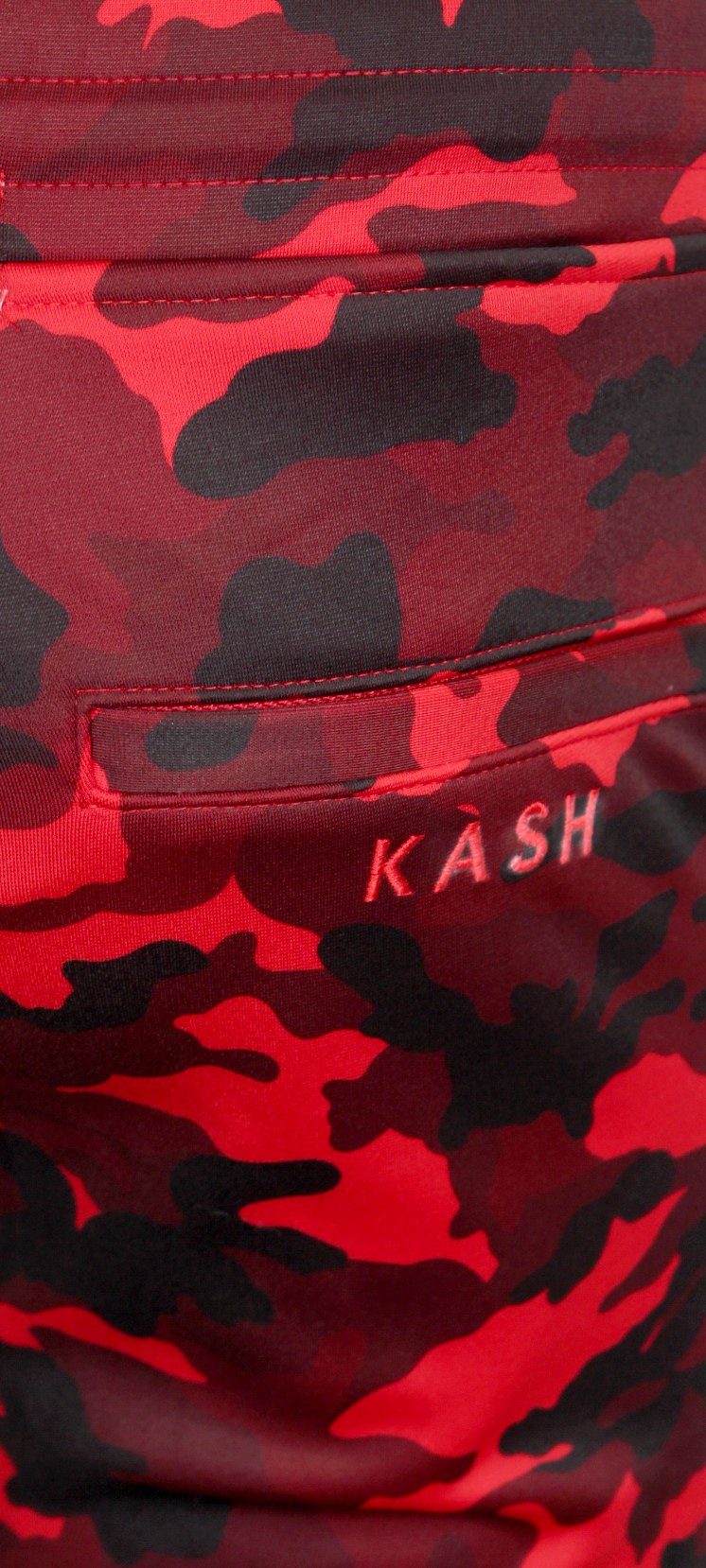 Kash men's camouflage track pants in red – view 4 of 5