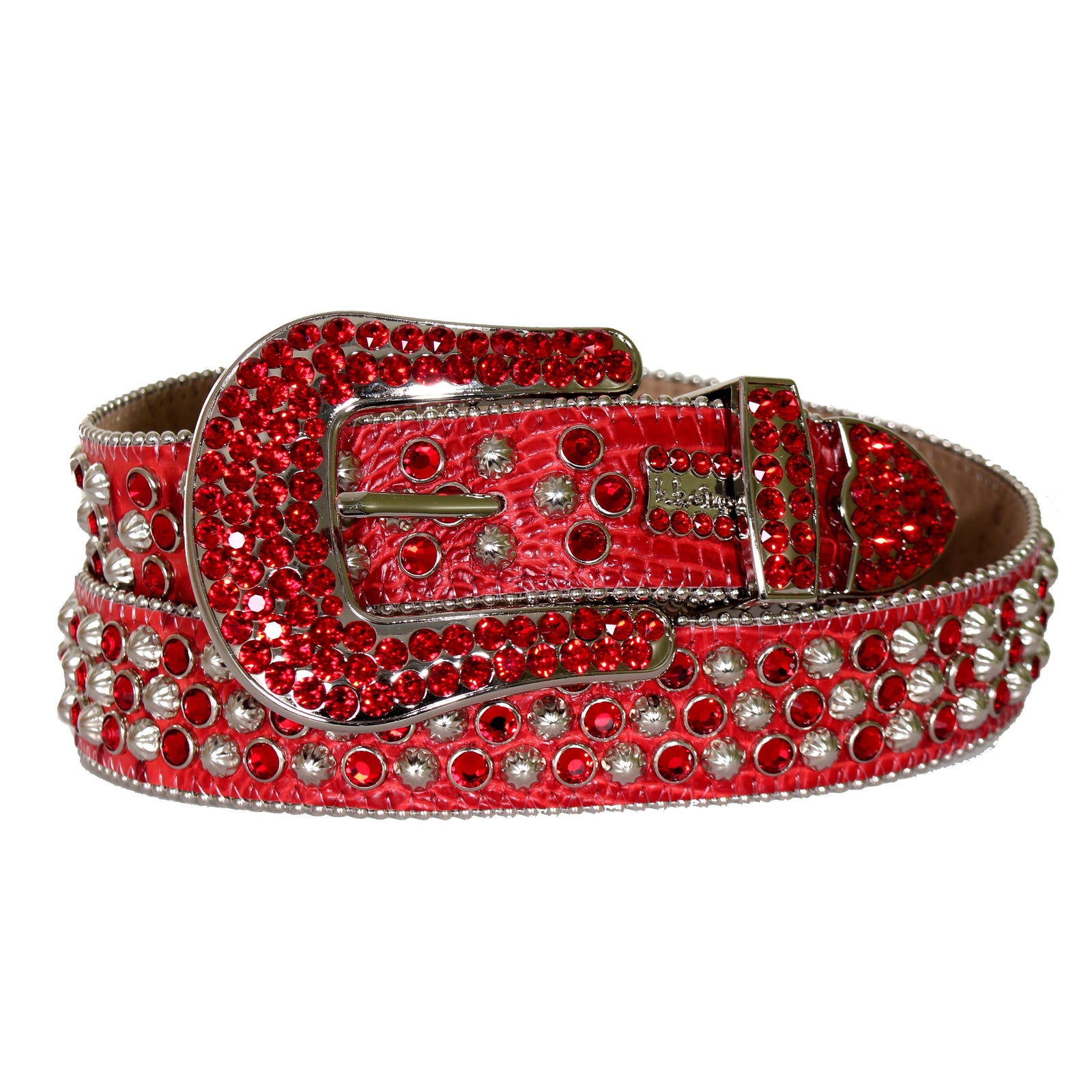 B.B. Simon Red and Silver Crystal Belt – view 4 of 4