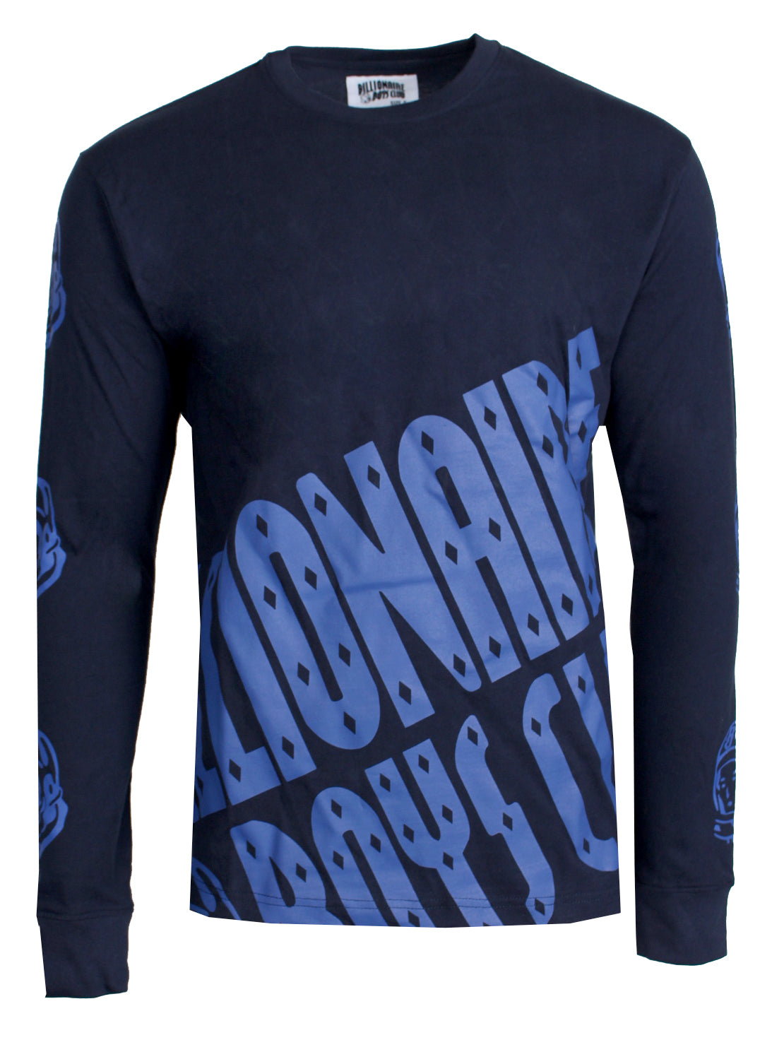 Billionaire Boys Club men's BBC Crossfit long sleeve crewneck knit in navy — alternate view 2