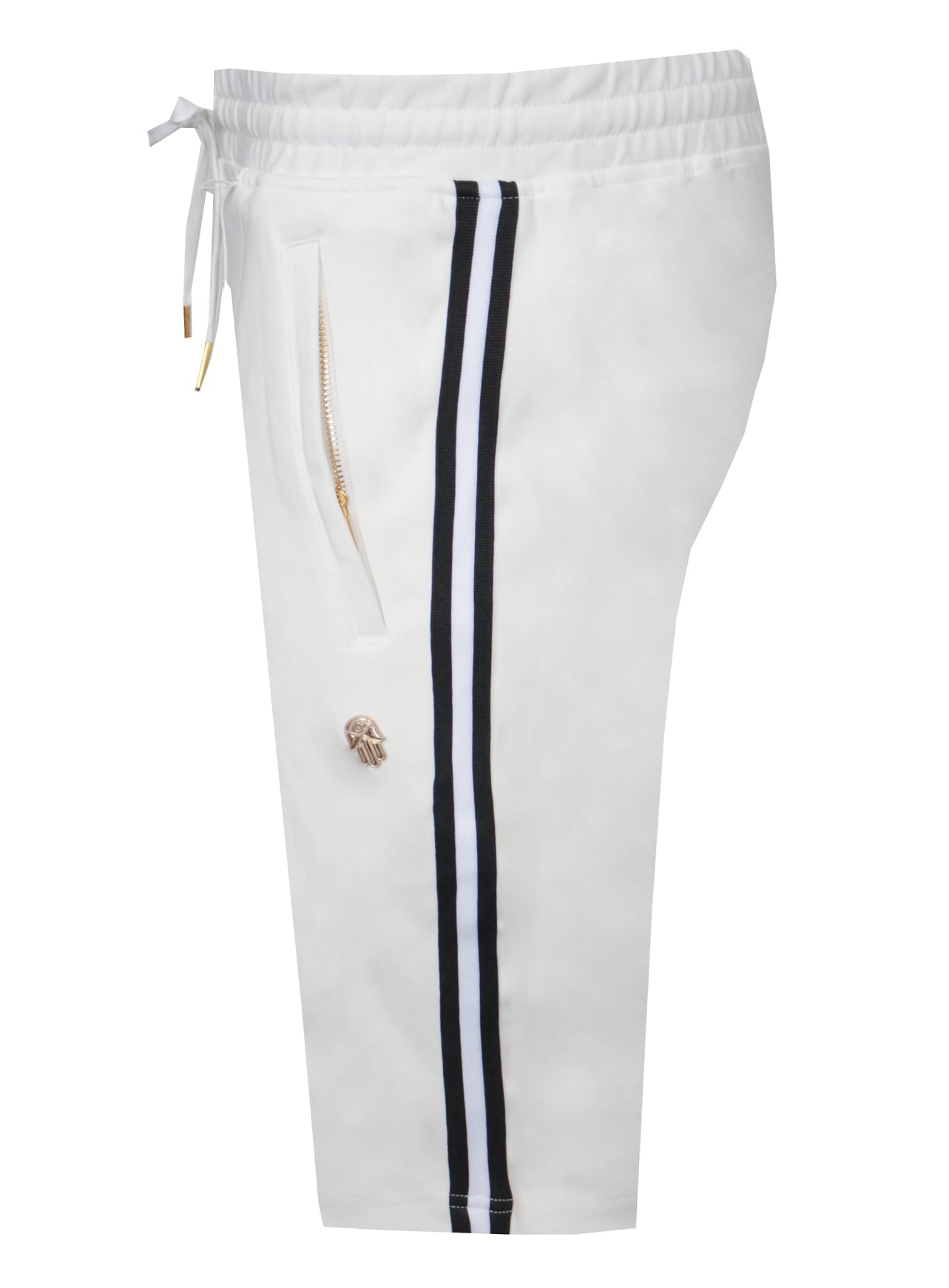 Kash Milk & Cookies Track Shorts in white – view 1 of 3