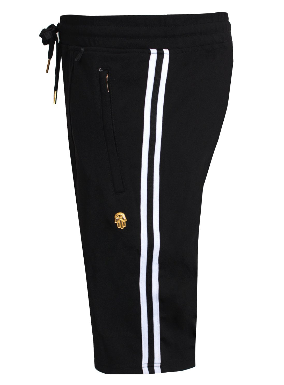 Kash Men's Track Jacket with Side Stripes in black – view 6 of 6