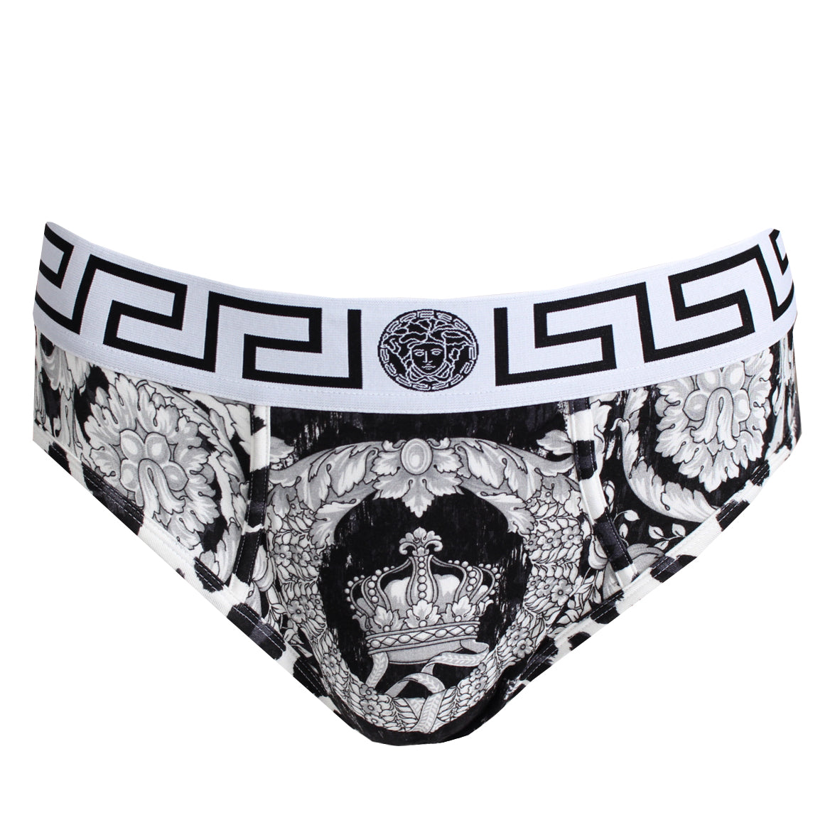 Versace Greca Border Men's Slip in black and white – view 1 of 2