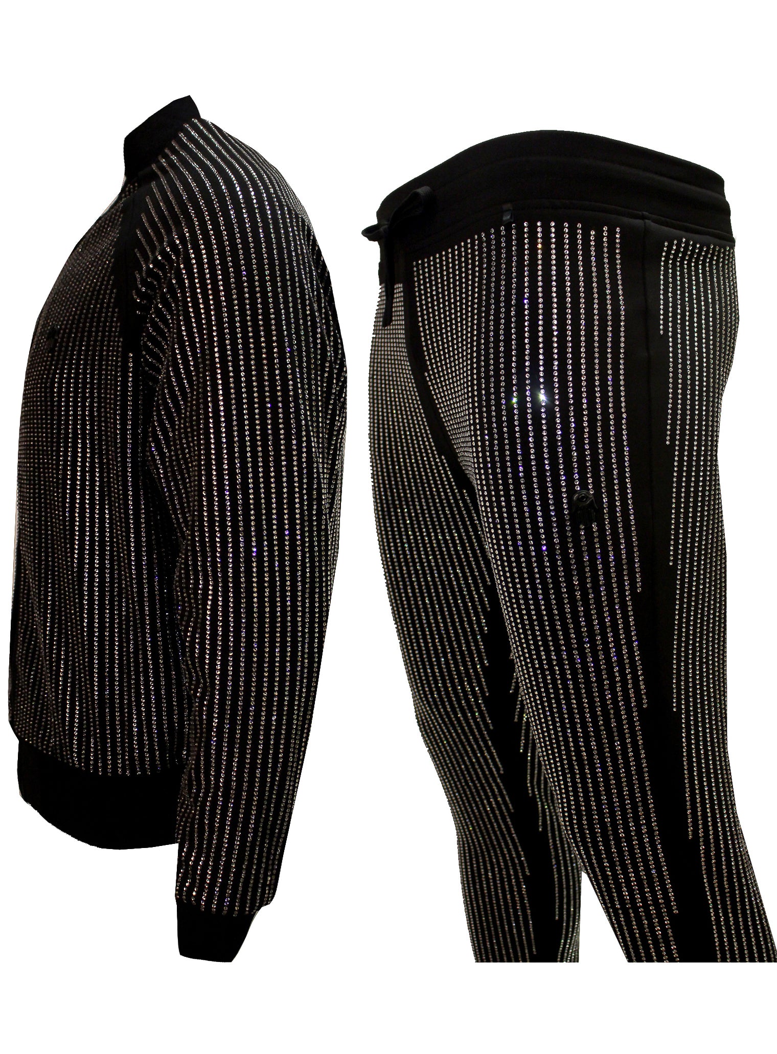 Kash Men's Long Sleeve Diamond Jacket in black – view 6 of 8