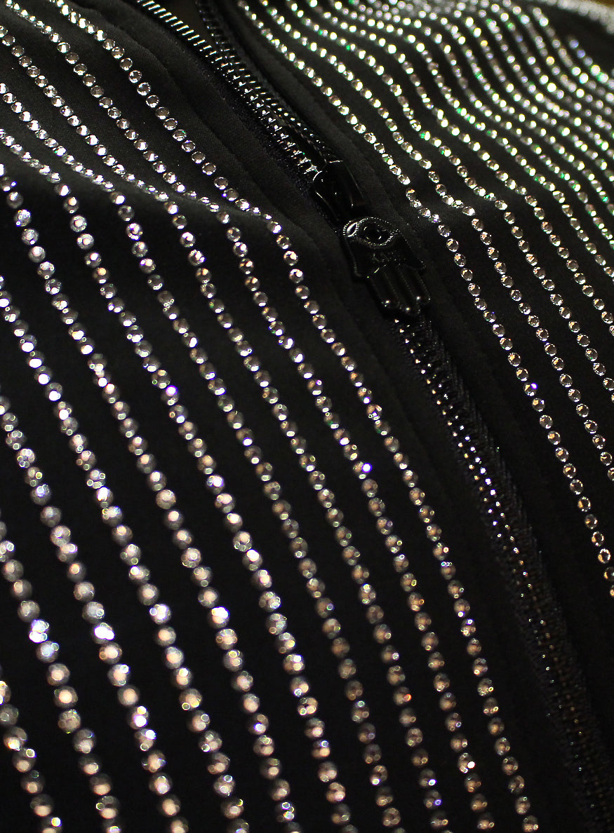 Men's Long Sleeve Diamond Jacket-Black