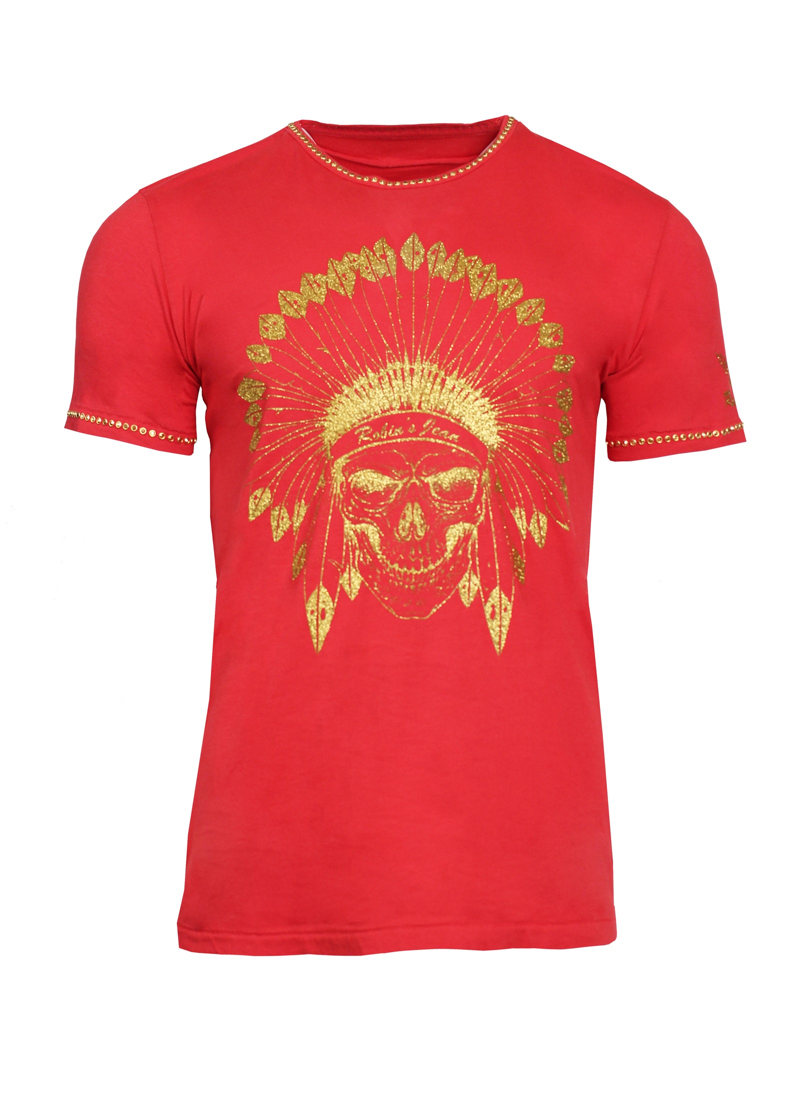 Robin's Jean Aurum Swarovski crystal tee in red