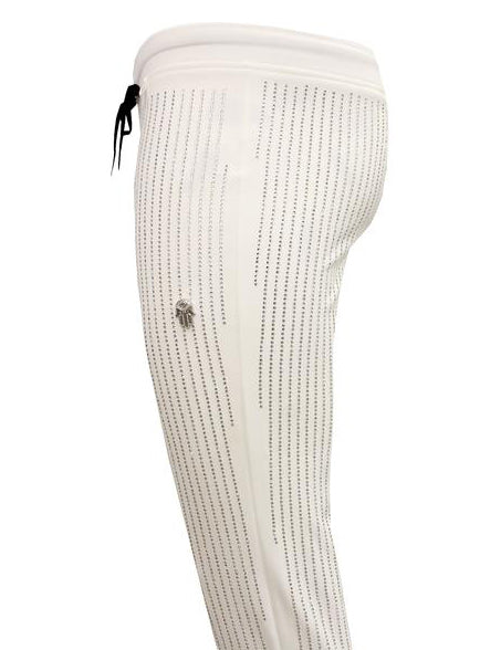 Men's All over Diamonds Pants-White/Clear